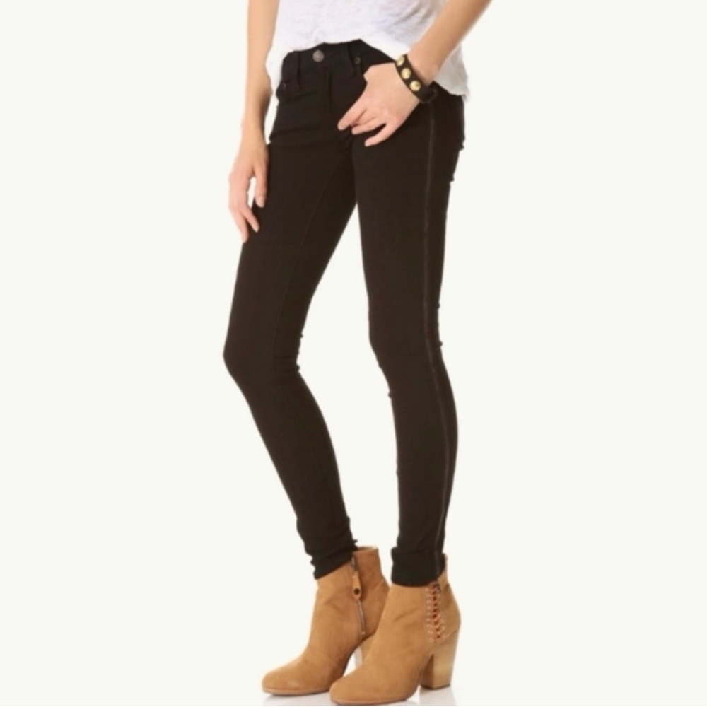Rag & Bone Coal Black Zipper Tuxedo Skinny Jeans Size 29 black coal
W1562K520